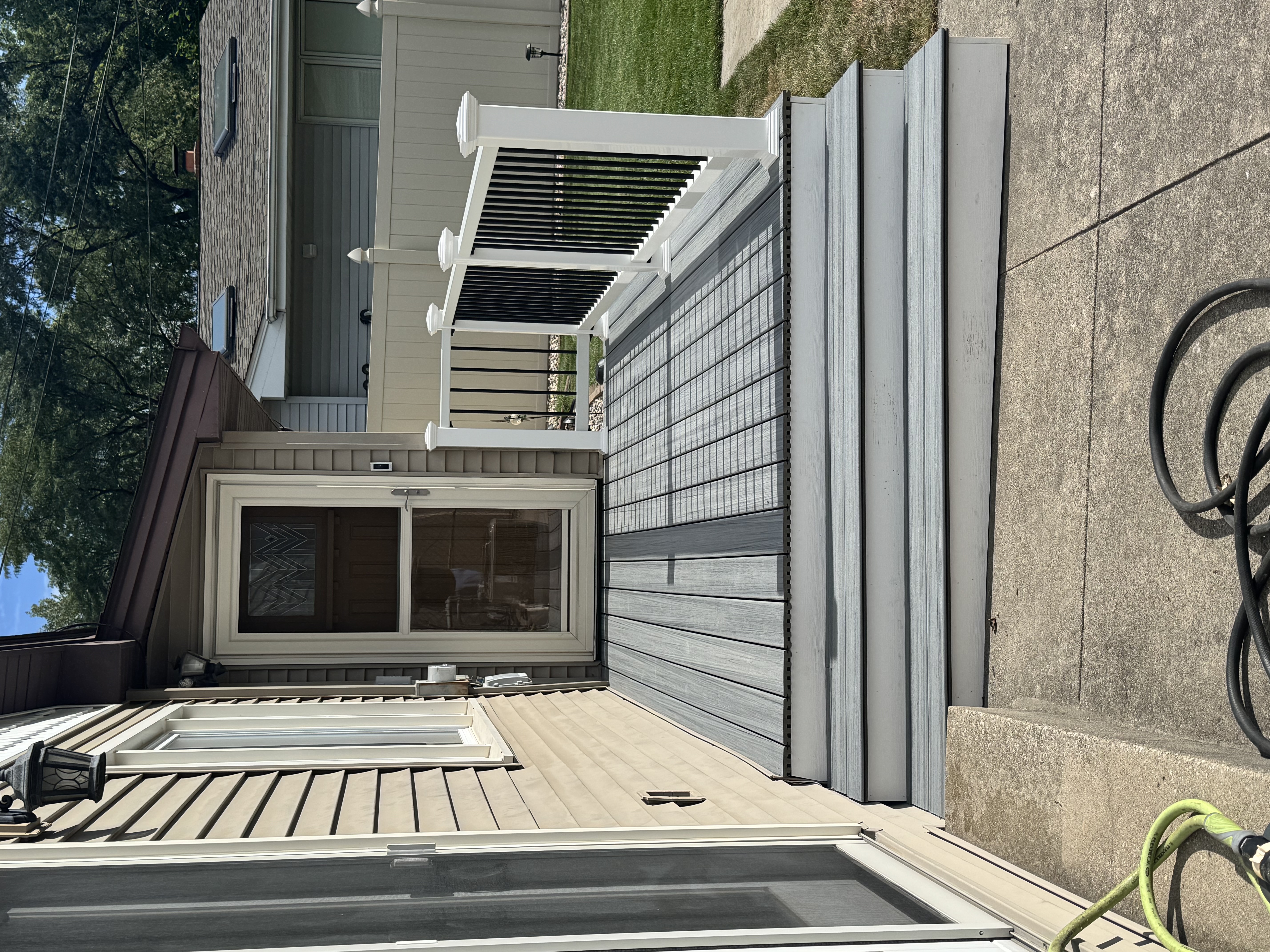 Deck with Black Balusters